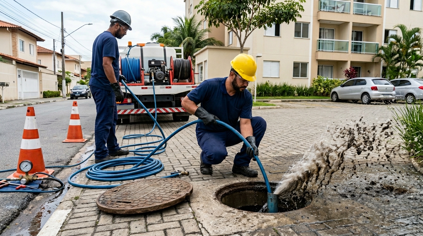 Desobstrução com Alta Pressão em Cascavel‑PR